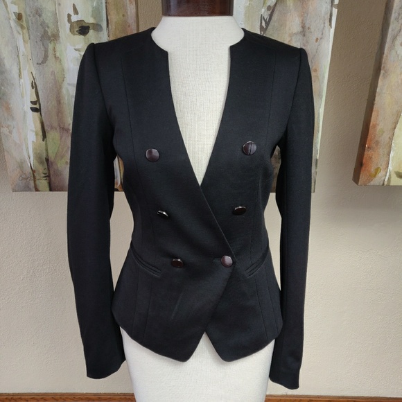 H&M Black, Soft, Blazer Top, Size 6